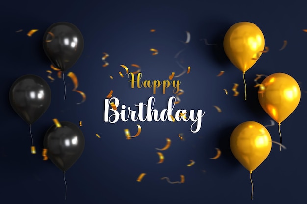 Alles Gute zum Geburtstagfeier-Bannerhintergrund mit Ballon