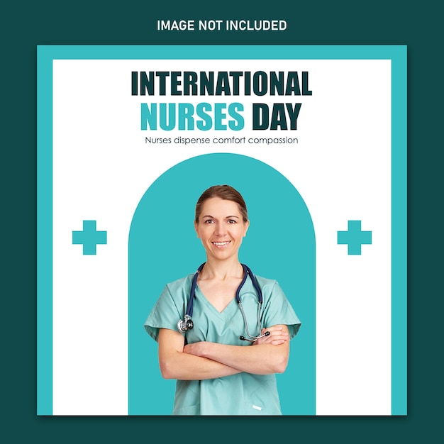 Alles Gute zum Internationalen Tag der Krankenschwestern Feiern Social Media Post Design PSD