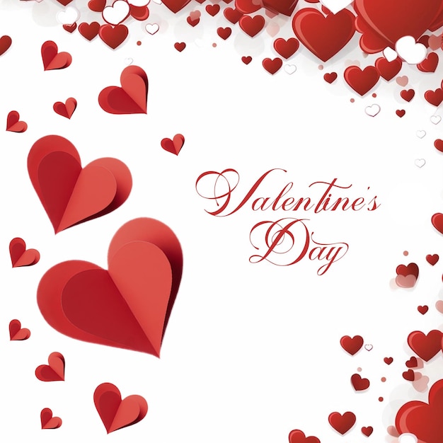 Alles Gute zum Valentinstag mit Papierherz Handwerk Vektorkunstdesign