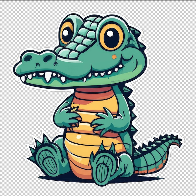 PSD alligator in einem hochauflösenden png