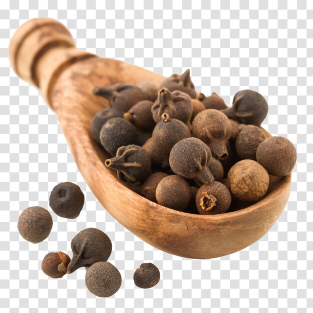 Allspice en un fondo transparente