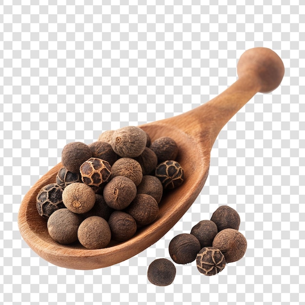 Allspice en un fondo transparente