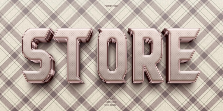 PSD almacenar efecto de texto editable en 3d