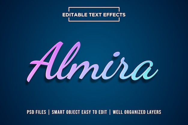 Almira 3d Textstil