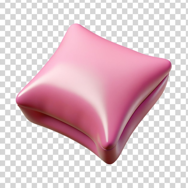 PSD almofada rosa 3d isolada em fundo transparente