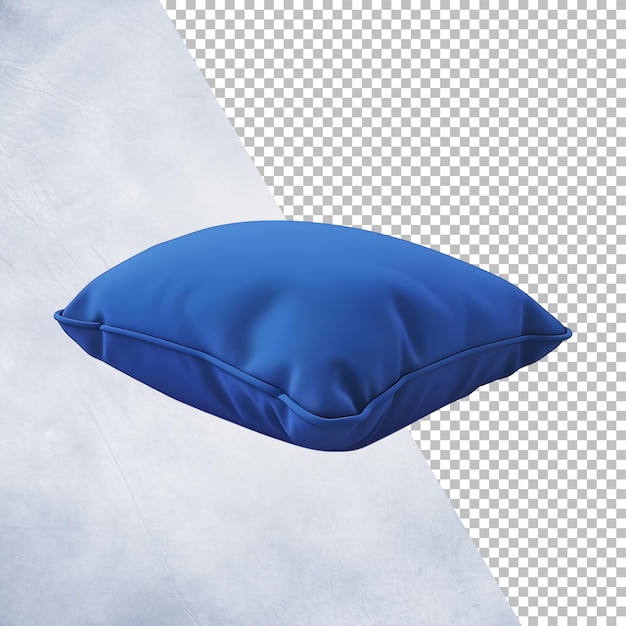 PSD almohada azul aislada sobre un fondo transparente png