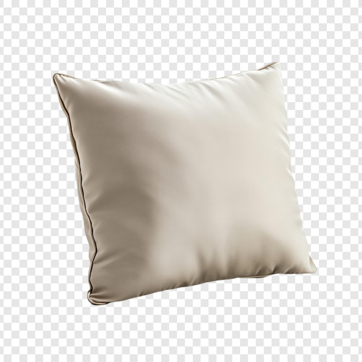 PSD almohada beige suave y cómoda para la decoración del hogar