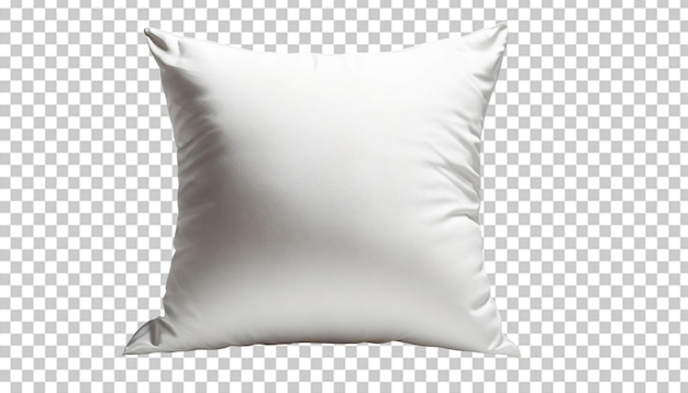 Almohada blanca aislada sobre un fondo transparente