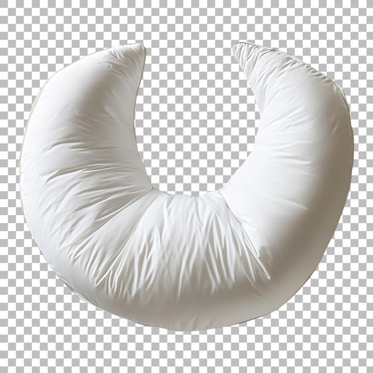 PSD almohada en forma de png contra un fondo transparente