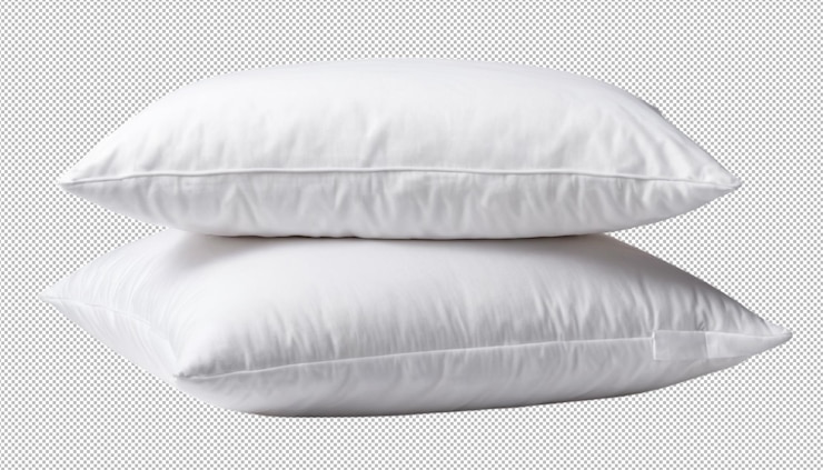 PSD almohadas blancas para un sueño tranquilo.