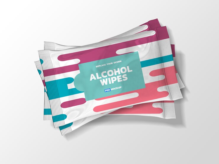 Alocohol Wipes Diseño de maqueta de renderizado 3D