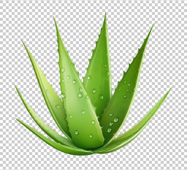 Aloe vera aislado sobre fondo transparente