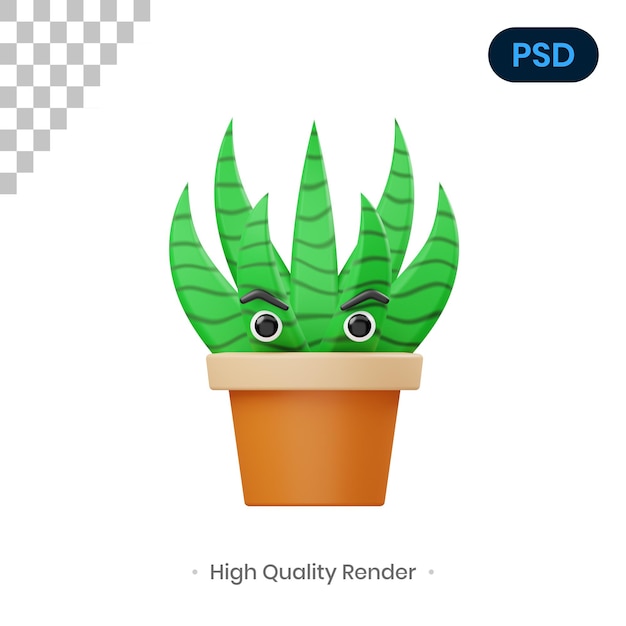 Aloe Vera Illustration De Rendu 3d Premium Psd