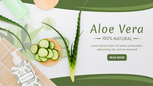 Aloe vera natural com pepinos