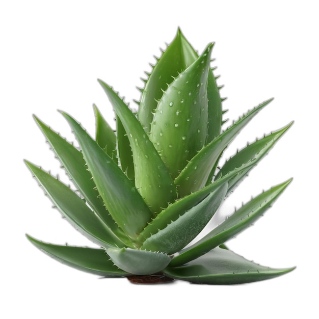 Aloe vera psd sobre un fondo blanco