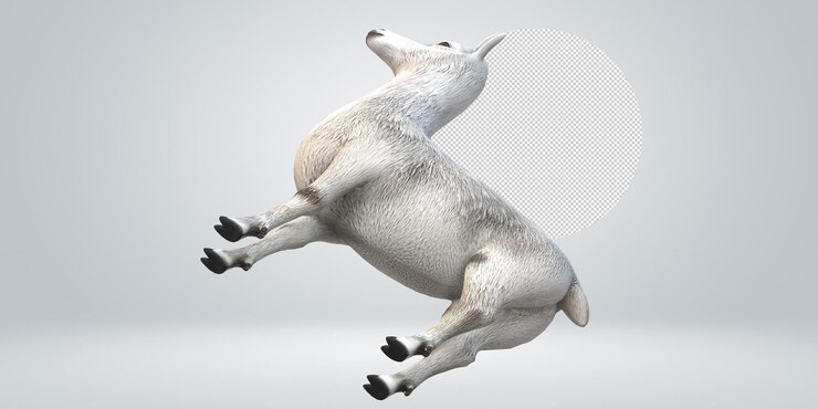 PSD alpaca aislada sobre un fondo transparente