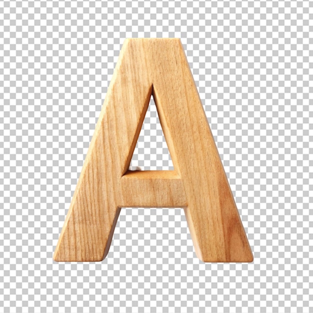 PSD alphabet 3d holzbuchstabe a