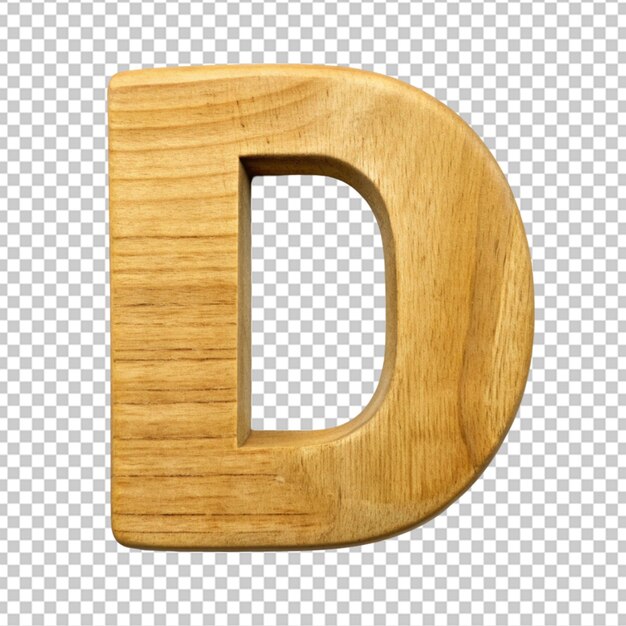 PSD alphabet 3d holzbuchstabe d