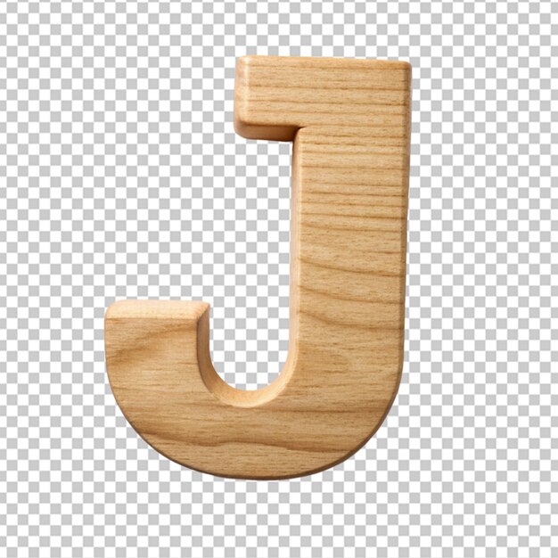 PSD alphabet 3d holzbuchstabe j