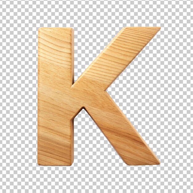 Alphabet 3d holzbuchstabe k