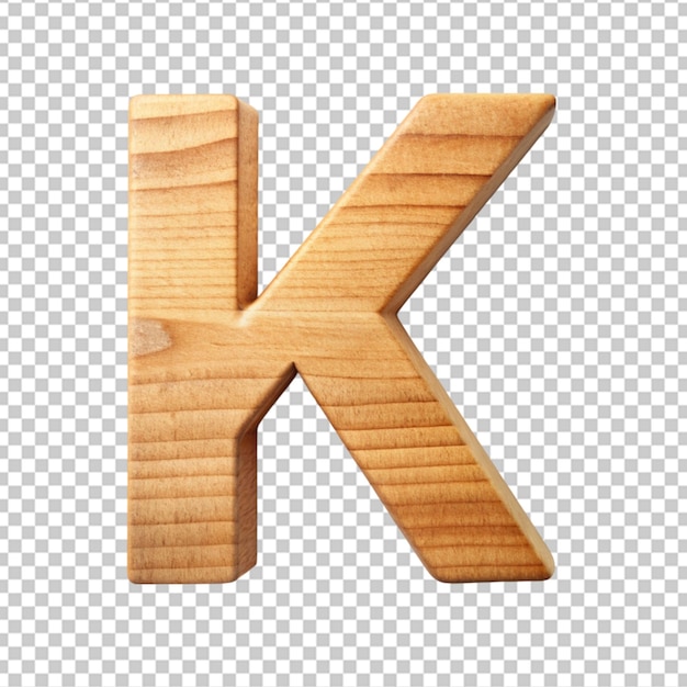 Alphabet 3d holzbuchstabe k