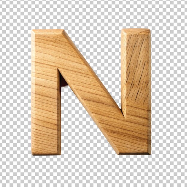 PSD alphabet en 3d avec la lettre en bois n