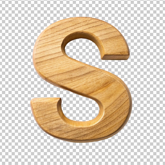 PSD alphabet 3d avec une lettre en bois s