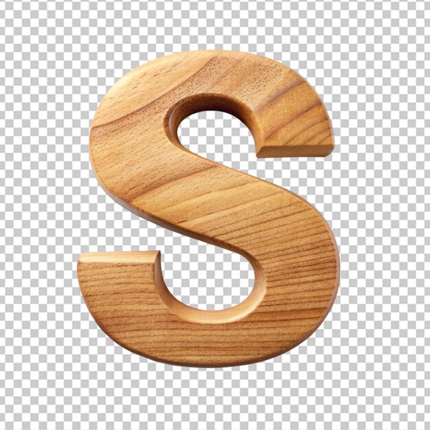 Alphabet 3d Avec Une Lettre En Bois S