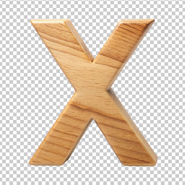 PSD alphabet en 3d avec une lettre en bois x