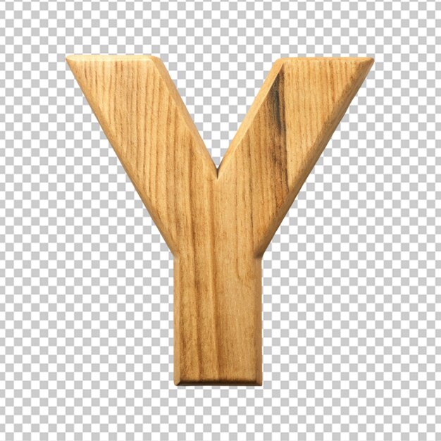 PSD alphabet en 3d avec la lettre en bois y