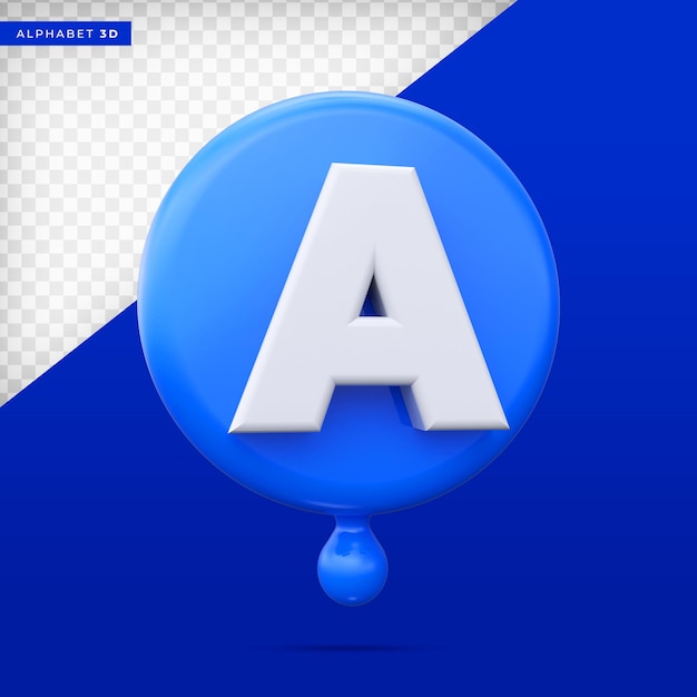 Alphabet 3D render ps premium