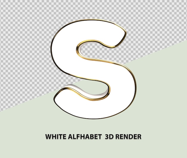 PSD alphabet 3d-rendering