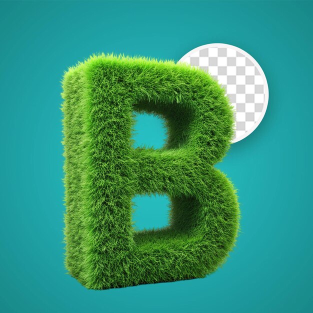 Alphabet B Avec Effet De Feuille 3d En Psd Avec Fond Transparent