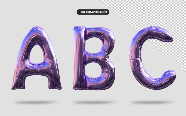 Alphabet-ballons 3d-rendering