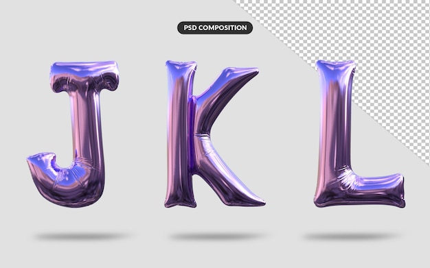 Alphabet-ballons 3d-rendering