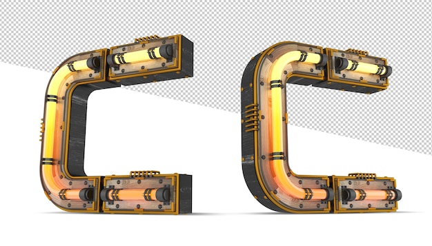 Alphabet En Bois 3d Avec Effet Néon