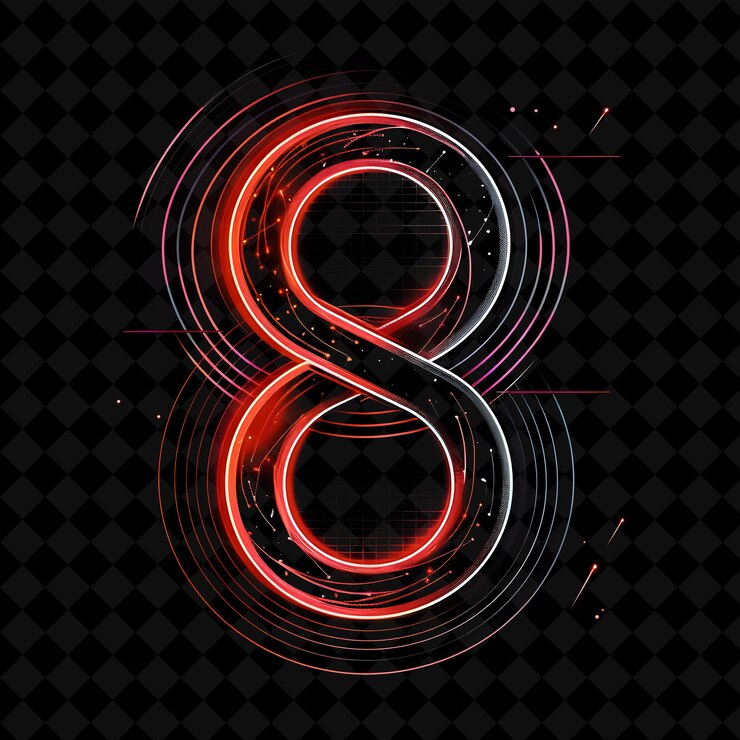 PSD alphabet et chiffres au néon collection png élément de conception de typographie lumineuse pour l'art graphique moderne