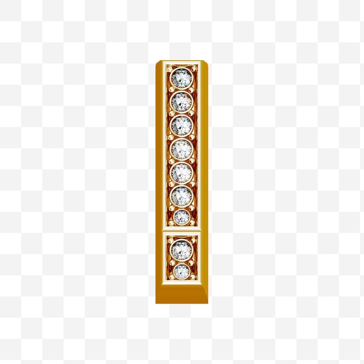 PSD alphabet exclamation mark made of gold and diamonds isolated