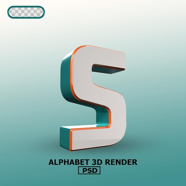 PSD alphabet rendu 3d 00s