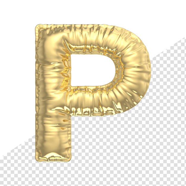 PSD alphabet de rendu 3d transparent