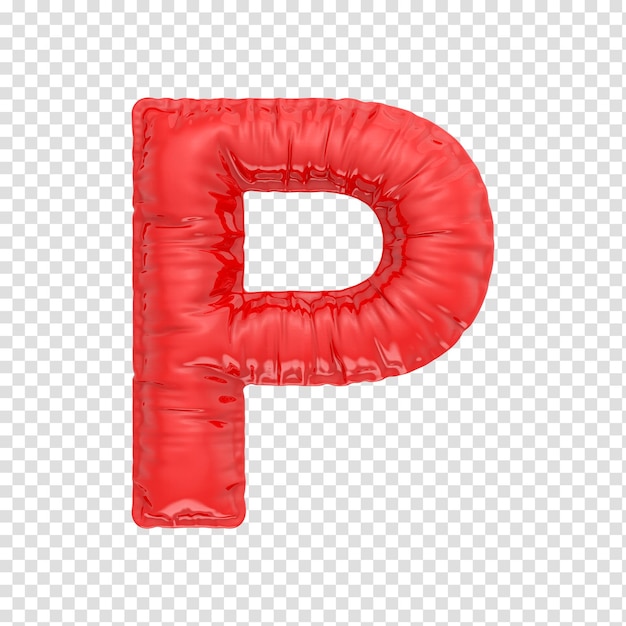 PSD alphabet de rendu 3d transparent