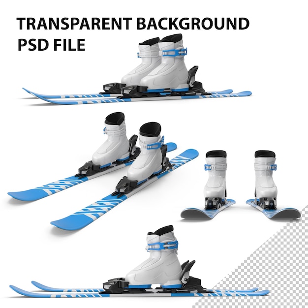 PSD alpinstiefel-ski-set png