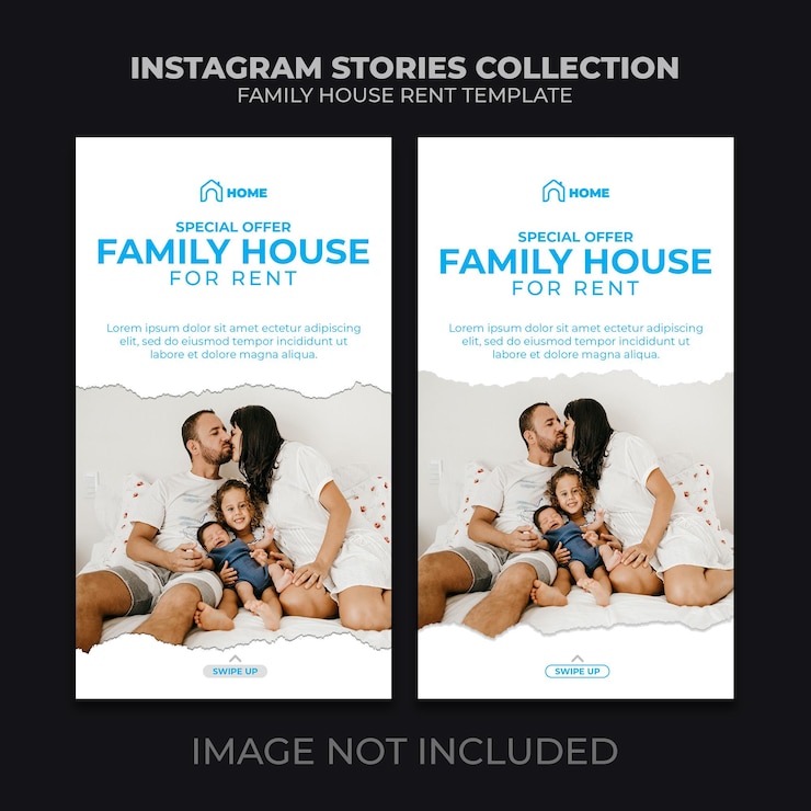 PSD alquiler de casas y bienes raíces de casas modernas historias de publicaciones en redes sociales plantillas de diseño de anuncios web