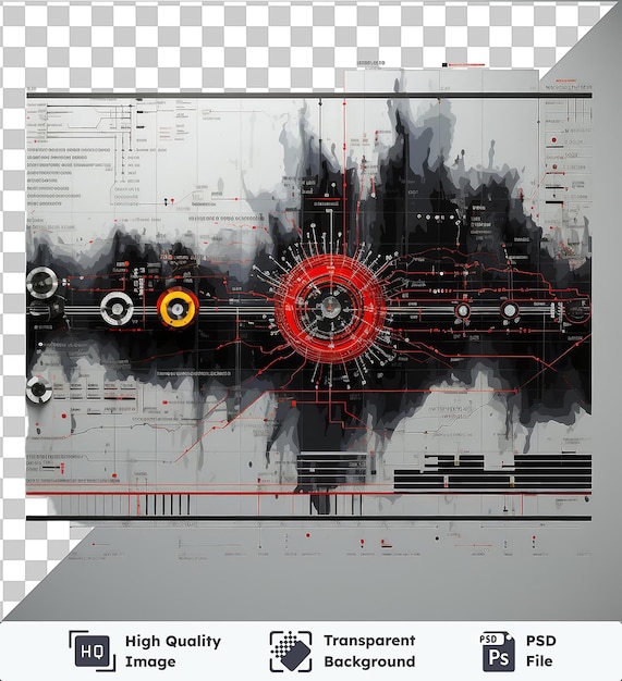 PSD alta calidad transparente psd fotográfica realista sismólogo _ s gráfico de datos de terremotos todas las imágenes están en una capa separada