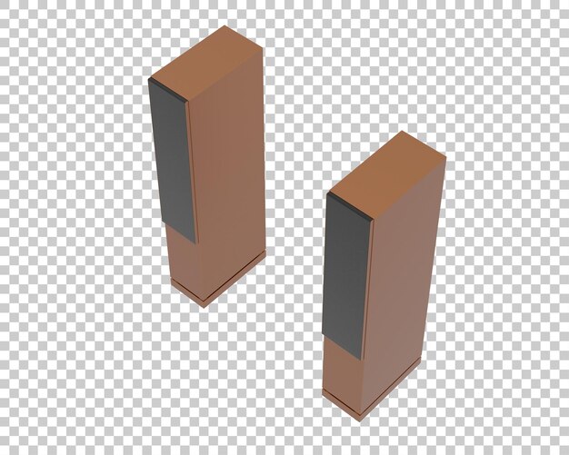 Los altavoces aislados en un fondo transparente Ilustración de renderización 3D