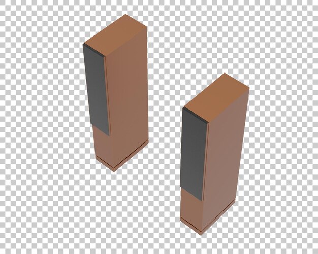 Los altavoces aislados en un fondo transparente ilustración de renderización 3d