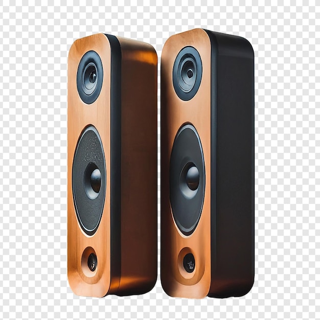 Los altavoces de la caja de sonido aislados png en fondo transparente PSD