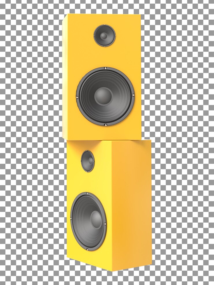 PSD altavoces de sonido 3d iconos de subwoofer realistas sistemas de audio acústico para equipos de conciertos o fiestas