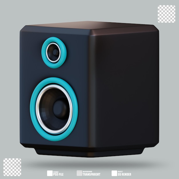 PSD altavoz de ilustración 3d 2