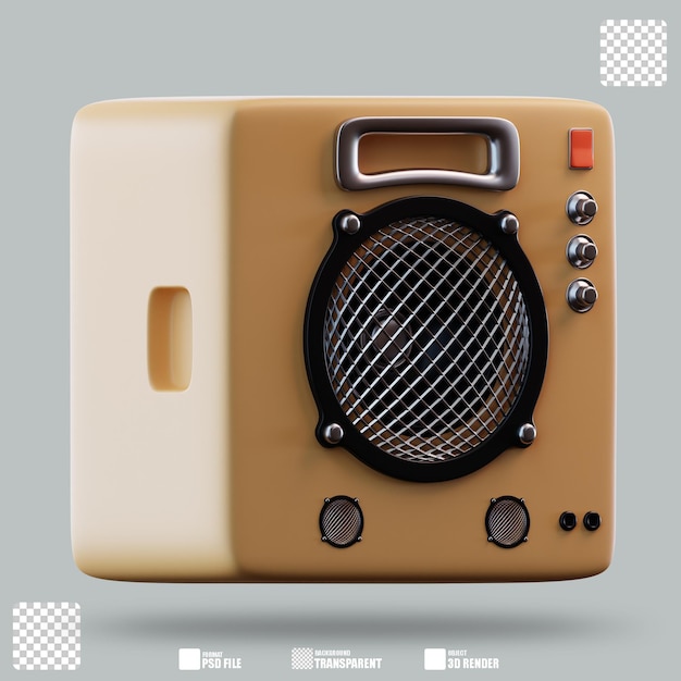 Altavoz de ilustración 3d 2